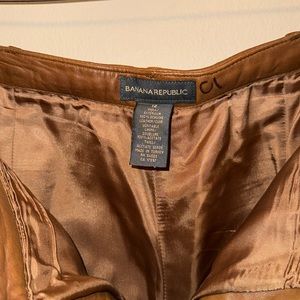 Banana republic, leather brown pants size 12